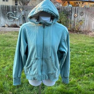 Carhartt Hoodie Light Blue Embroidered Logo with Sherpa Lining Sz XL 16-18